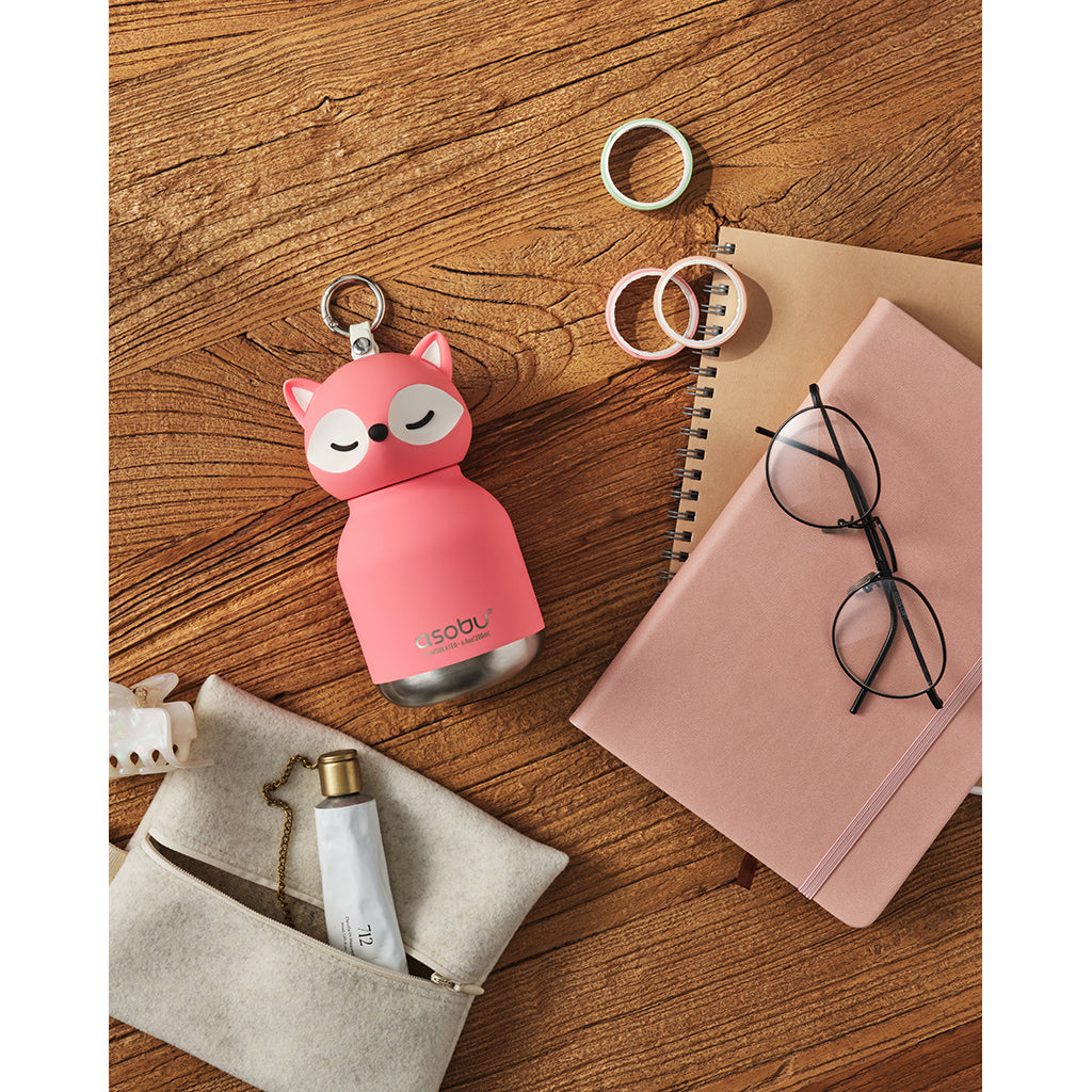 Asobu Bestie Mini termodrickflaska med nyckelring, 200 ml - Räv