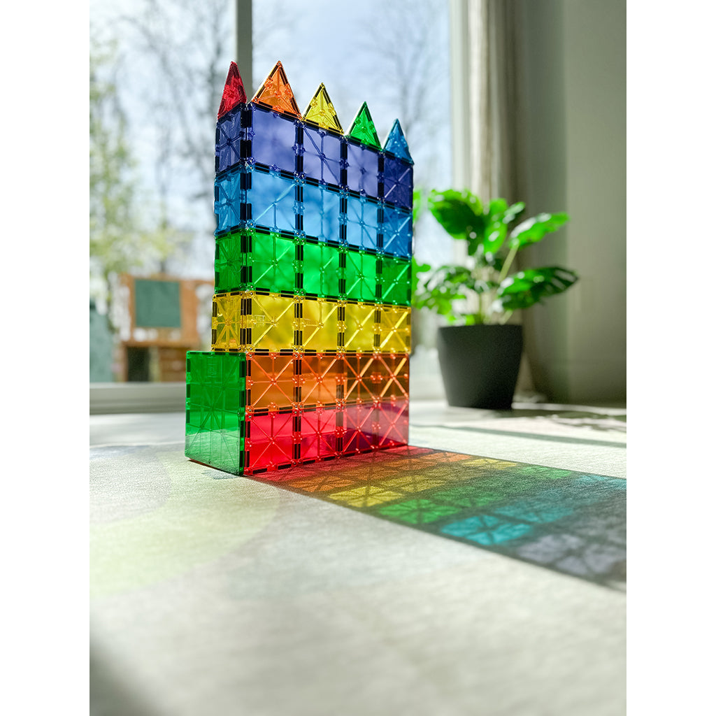 Magna-Tiles Clear Colours, Magnetiskt byggset med 100 delar