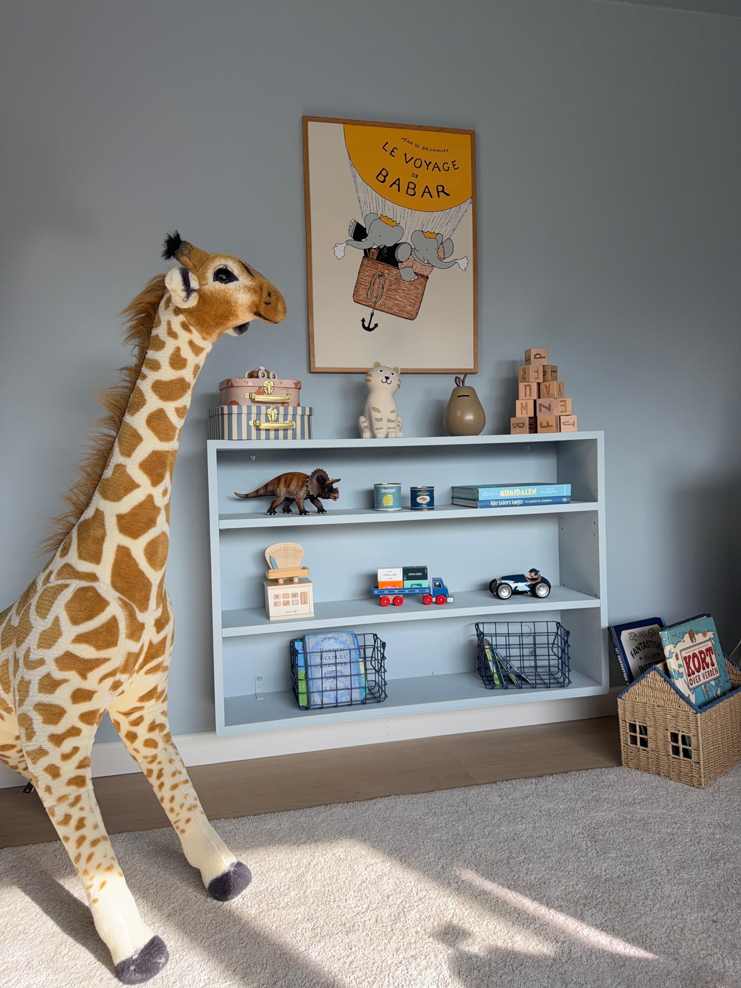 Rice Hus för bokförvaring – Blå