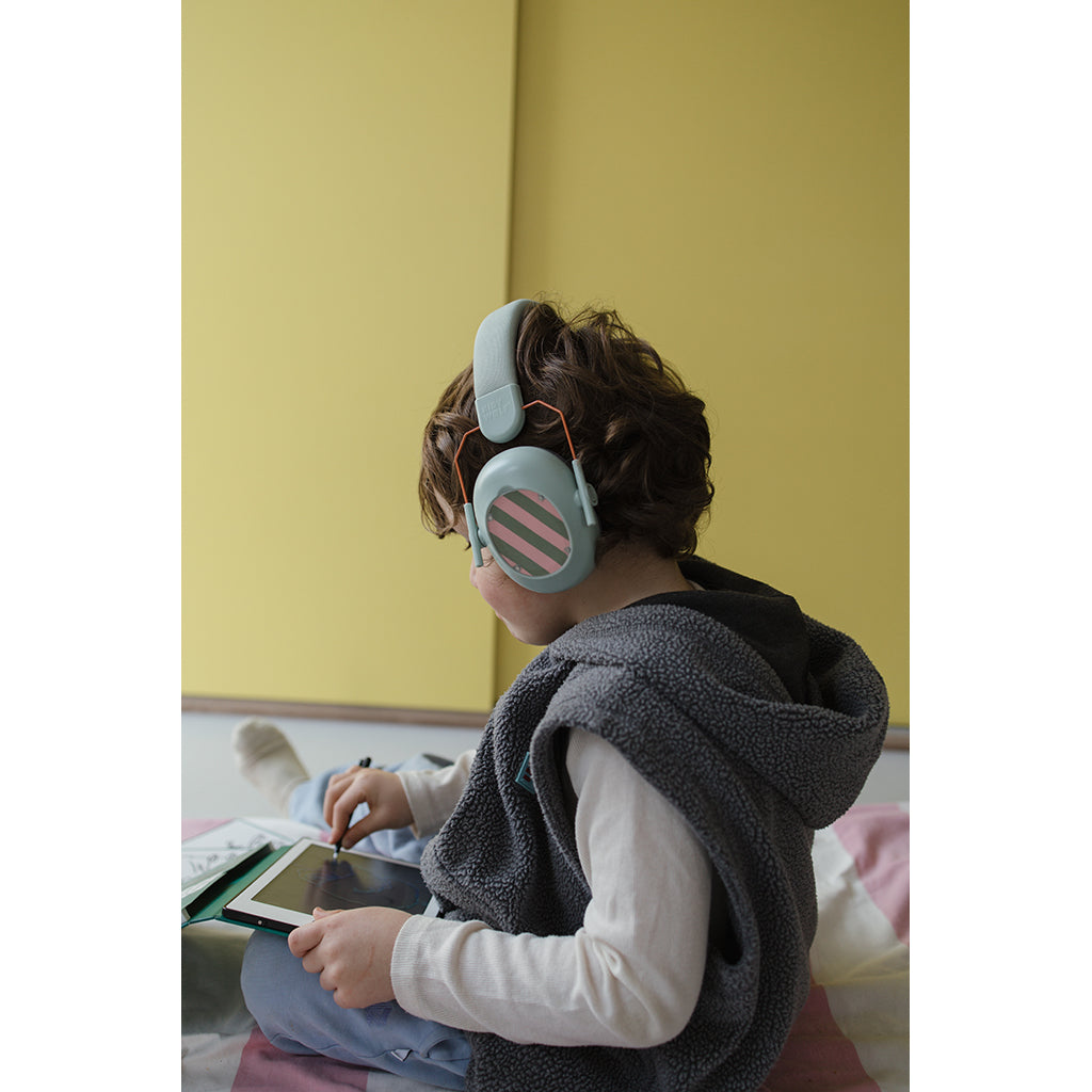 Kidynoise, Bullerdämpande hörselskydd för barn, hopfällbar - Green