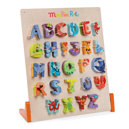 Moulin Roty bokstäver i trä, minus Æ, Ø och Å