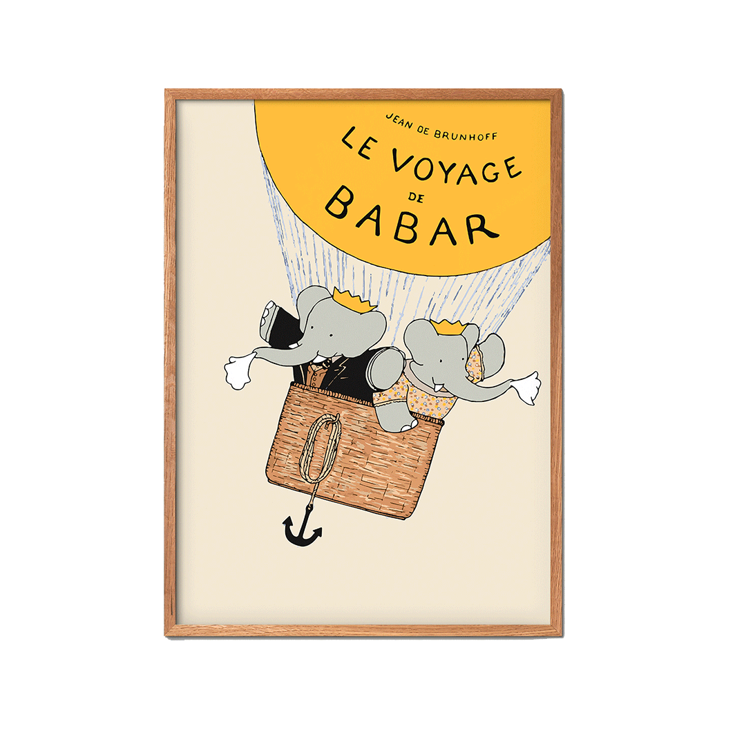 Le Voyage de Babar, Babar plakat, Jean de Brunhoff – flera storlekar