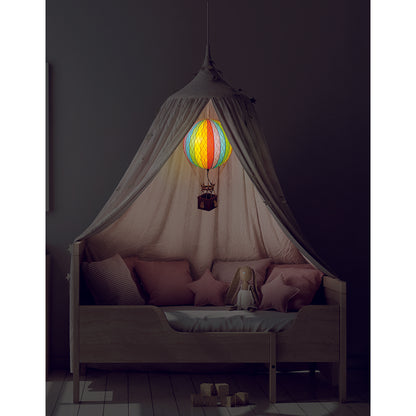 LED Luftballong, Blue stars - 32 cm