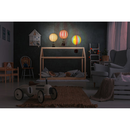 LED Luftballong, Blue stars - 32 cm