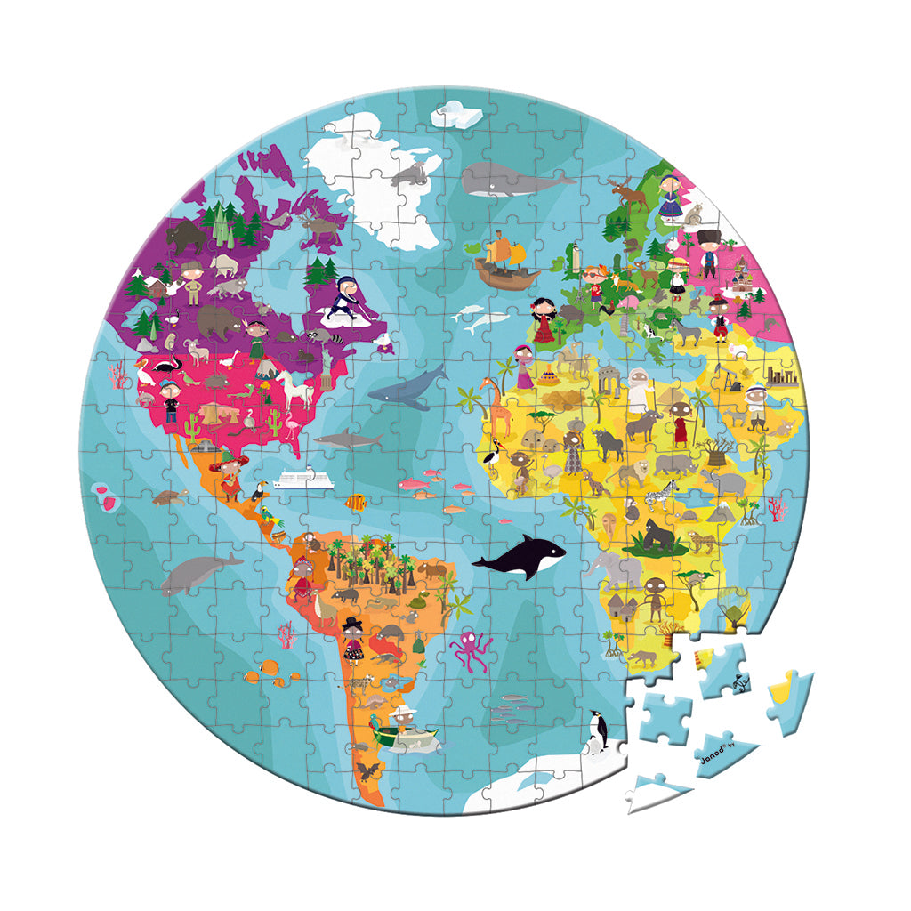 Pusselspel världen runt från Janod