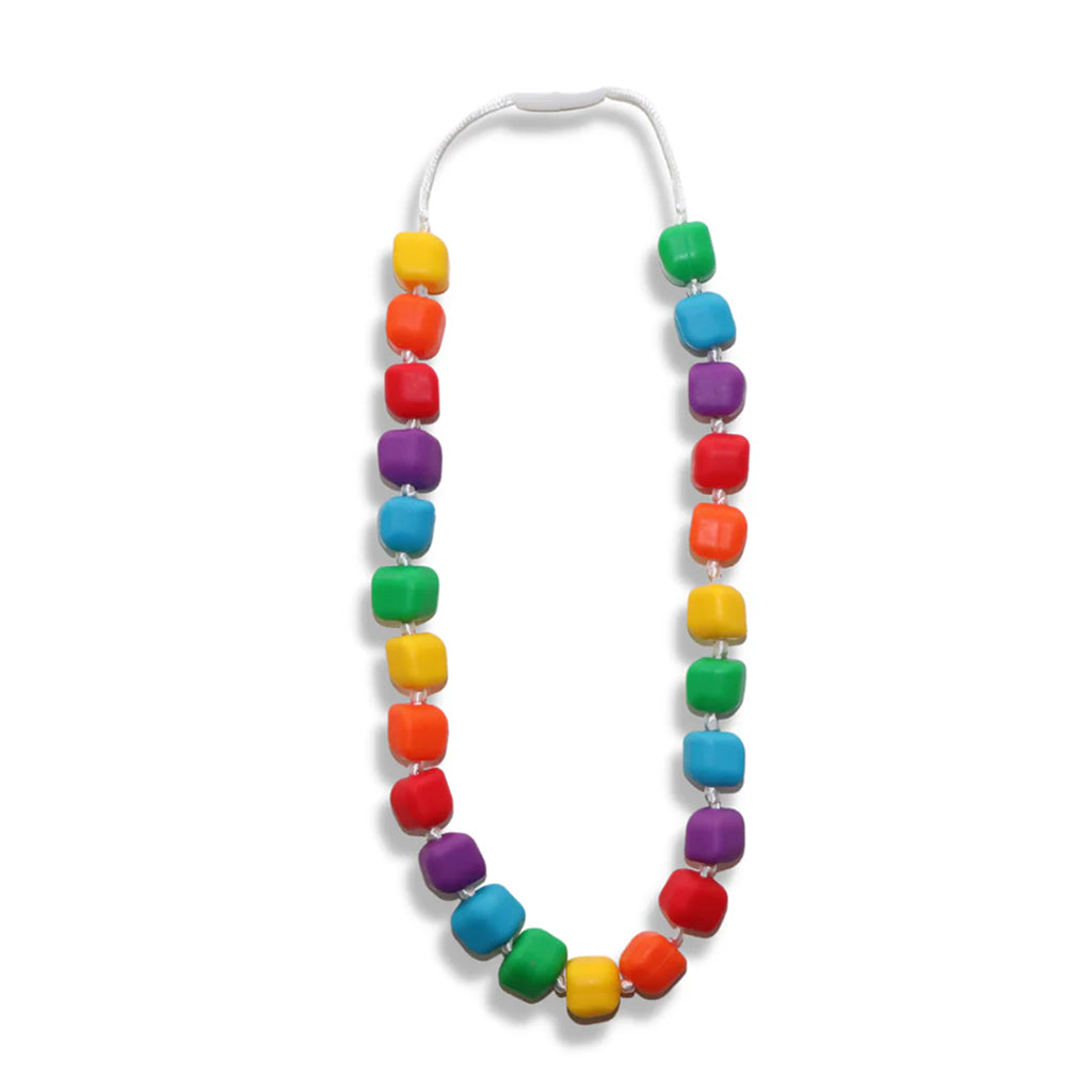 JellyStone Designs, sensoriskt tugg-halsband, medium - Rainbow