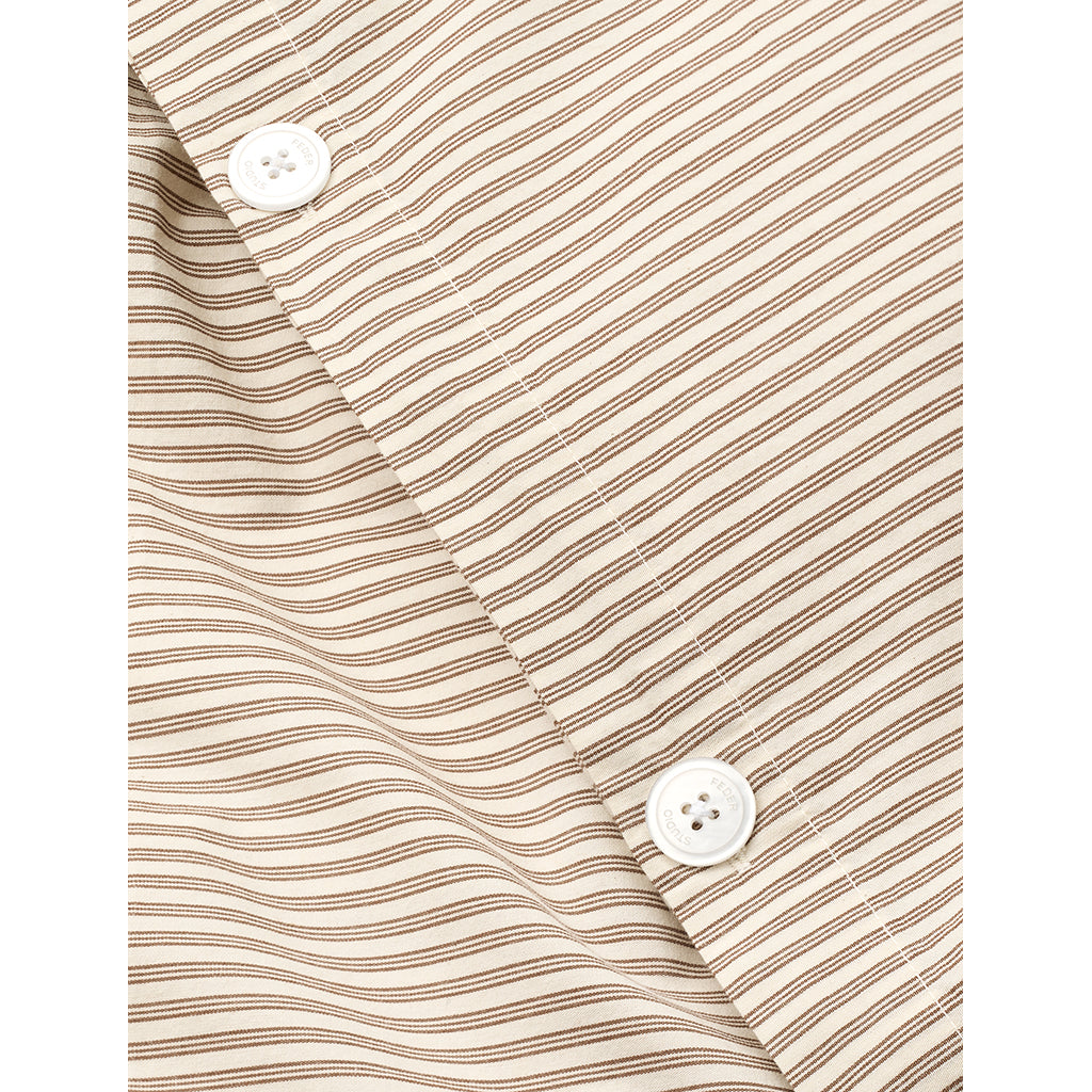 Studio Feder juniorsängkläder, ekologisk percale - Brown beach stripe