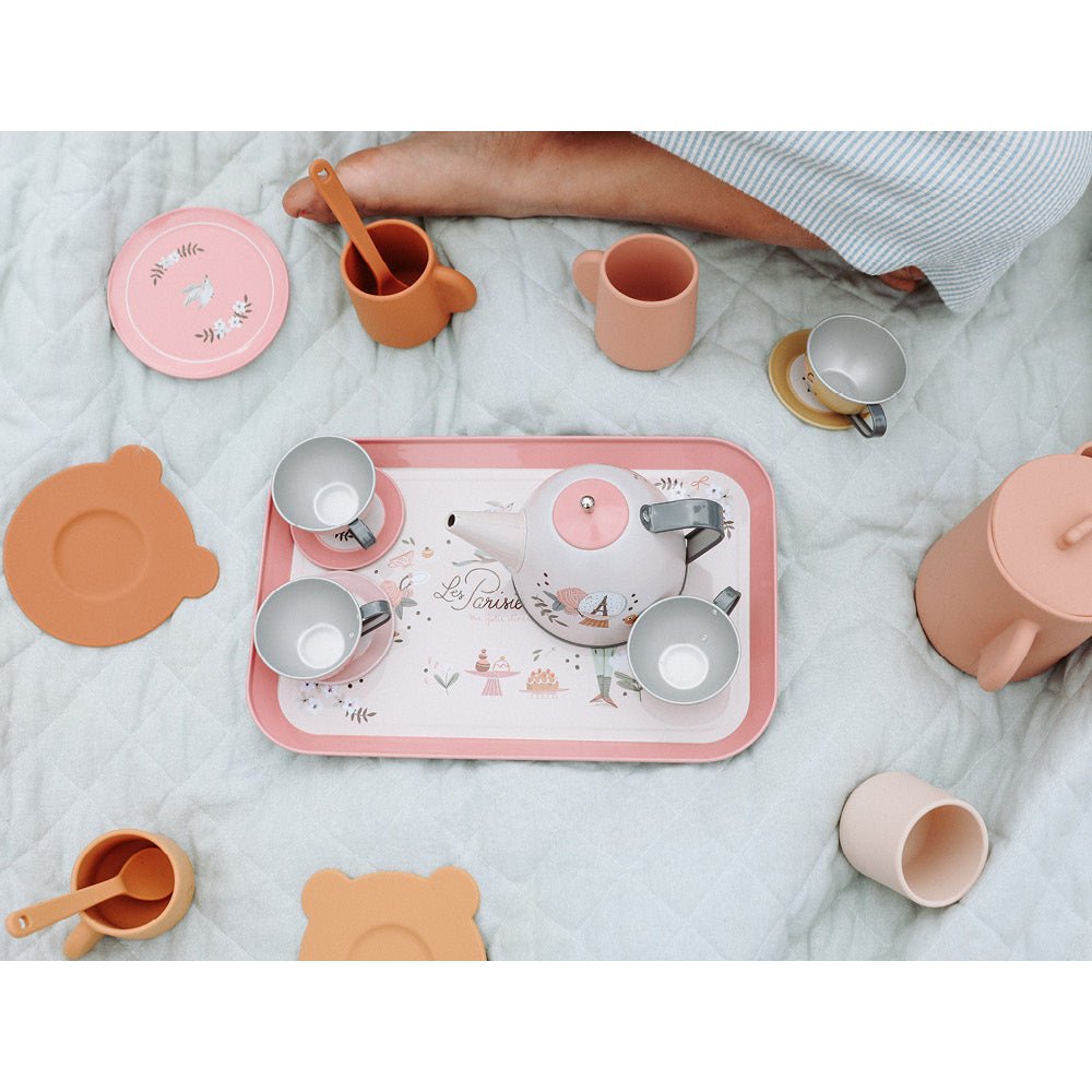 Moulin Roty kuffert med tesæt, 14 delar – Les Parisiennes