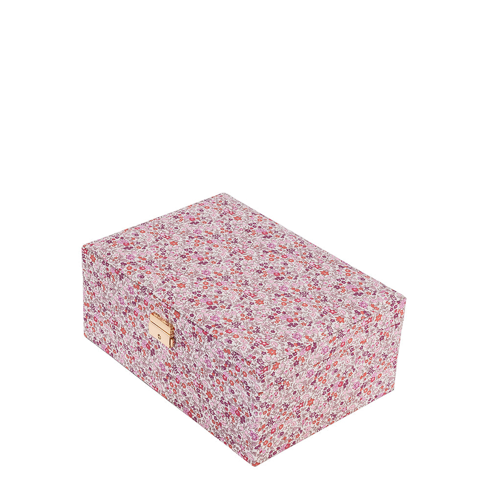 Bon Dep smyckesskrin med Liberty-tryck, Fyrkant - Ava pink