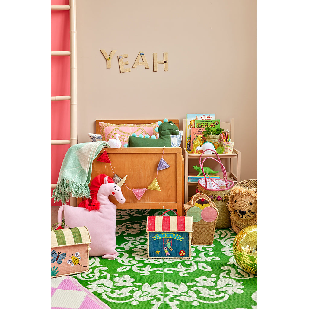 Rice kurvehus för förvaring, Extra small, blå - Cirkus