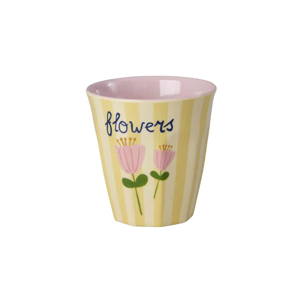 Rice melaminmuggar, Rosa ABC-print, 6-pack - Liten