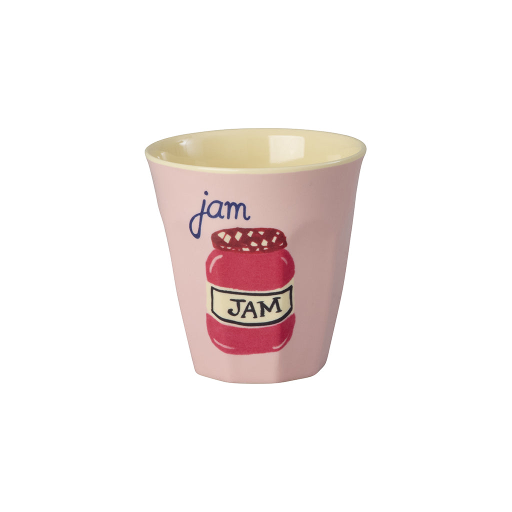 Rice melamin kopper, Pink ABC print, 6-pak - Lille