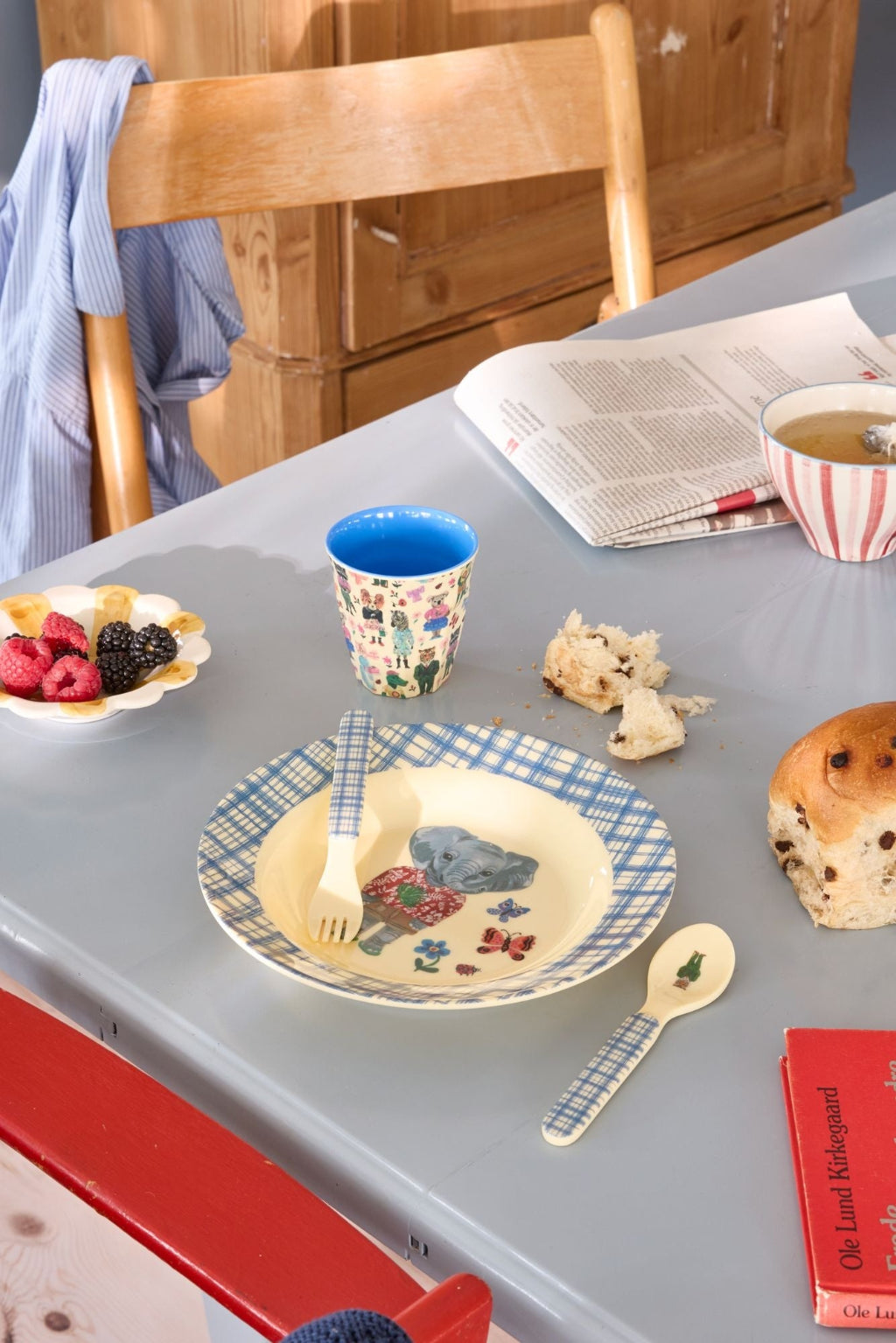 Rice melaminbarntass, Small, blå - Nathalie Lété Print