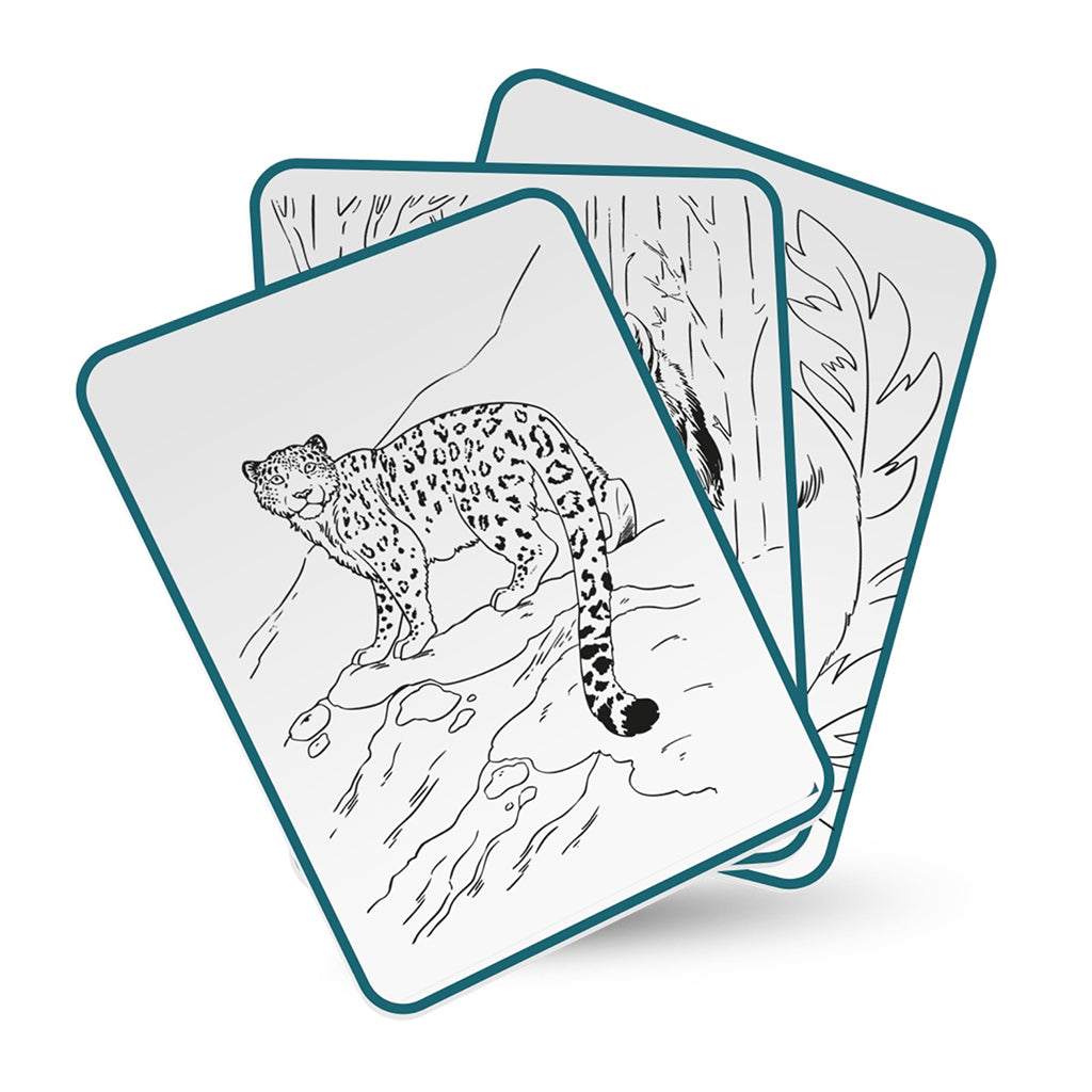 Kidywolf Kidydraw, ritbräda med ljus och mallar – Animals