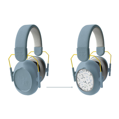 Kidynoise, Støjreducerande hörselskydd för barn, vikbar - Blue