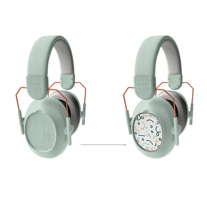 Kidynoise, Bullerdämpande hörselskydd för barn, hopfällbar - Green