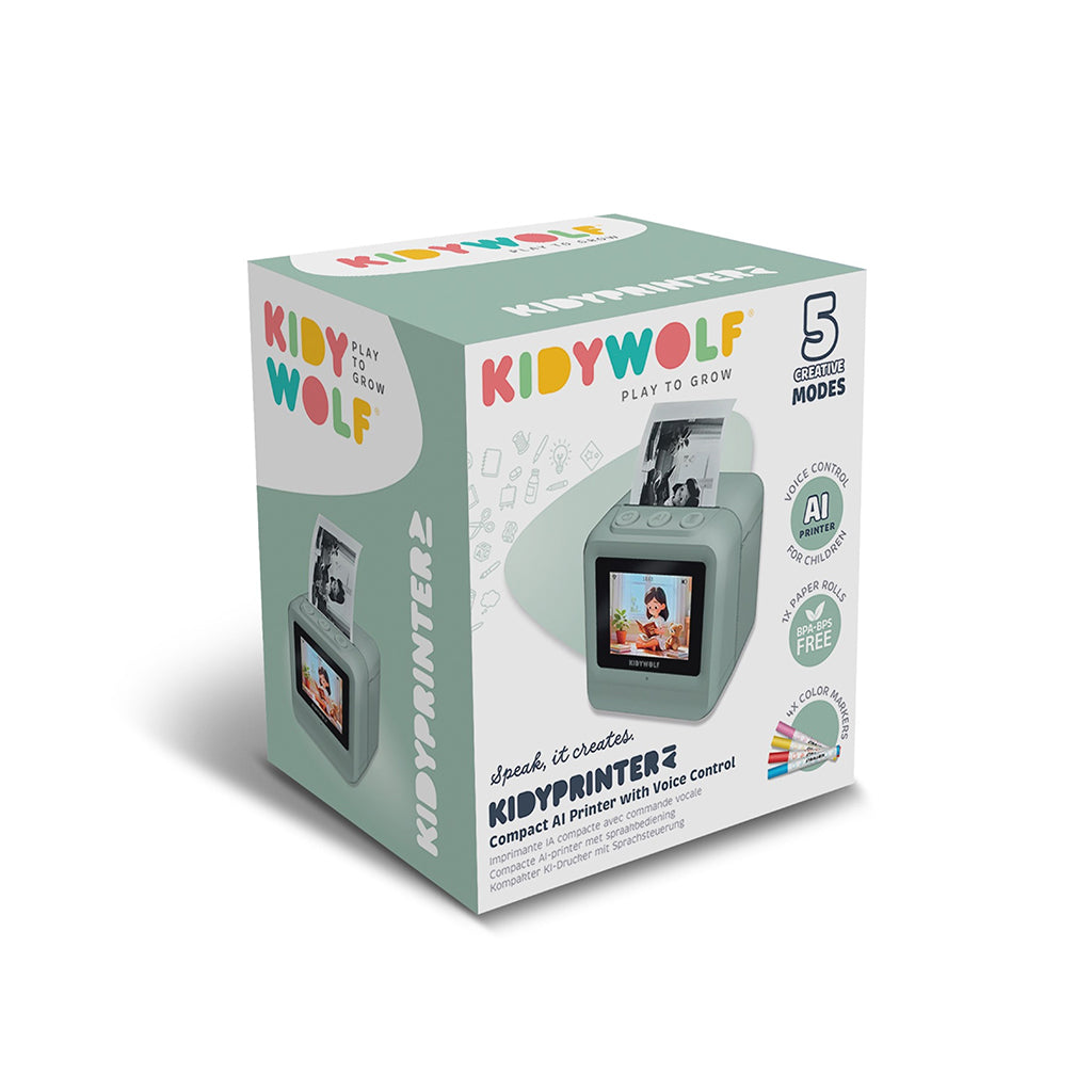 Kidywolf Kidyprinter, bärbar AI-miniskrivare för barn