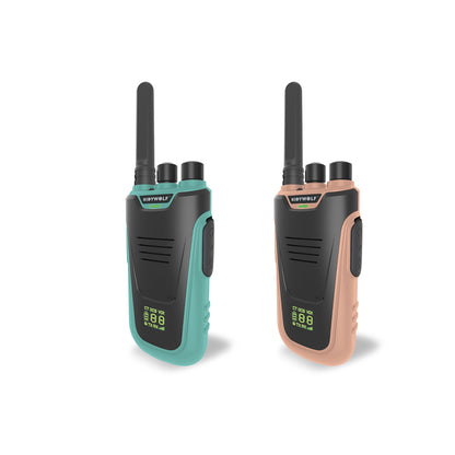 Kidywolf walkie-talkie för barn, Kidytalk - Cyan/Nude