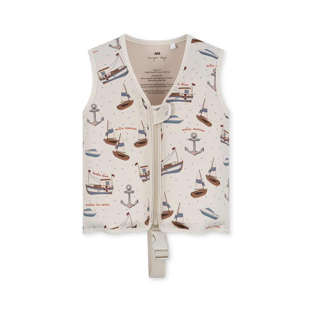 Konges Sløjd simväst, Neopren float frill vest - Sail away