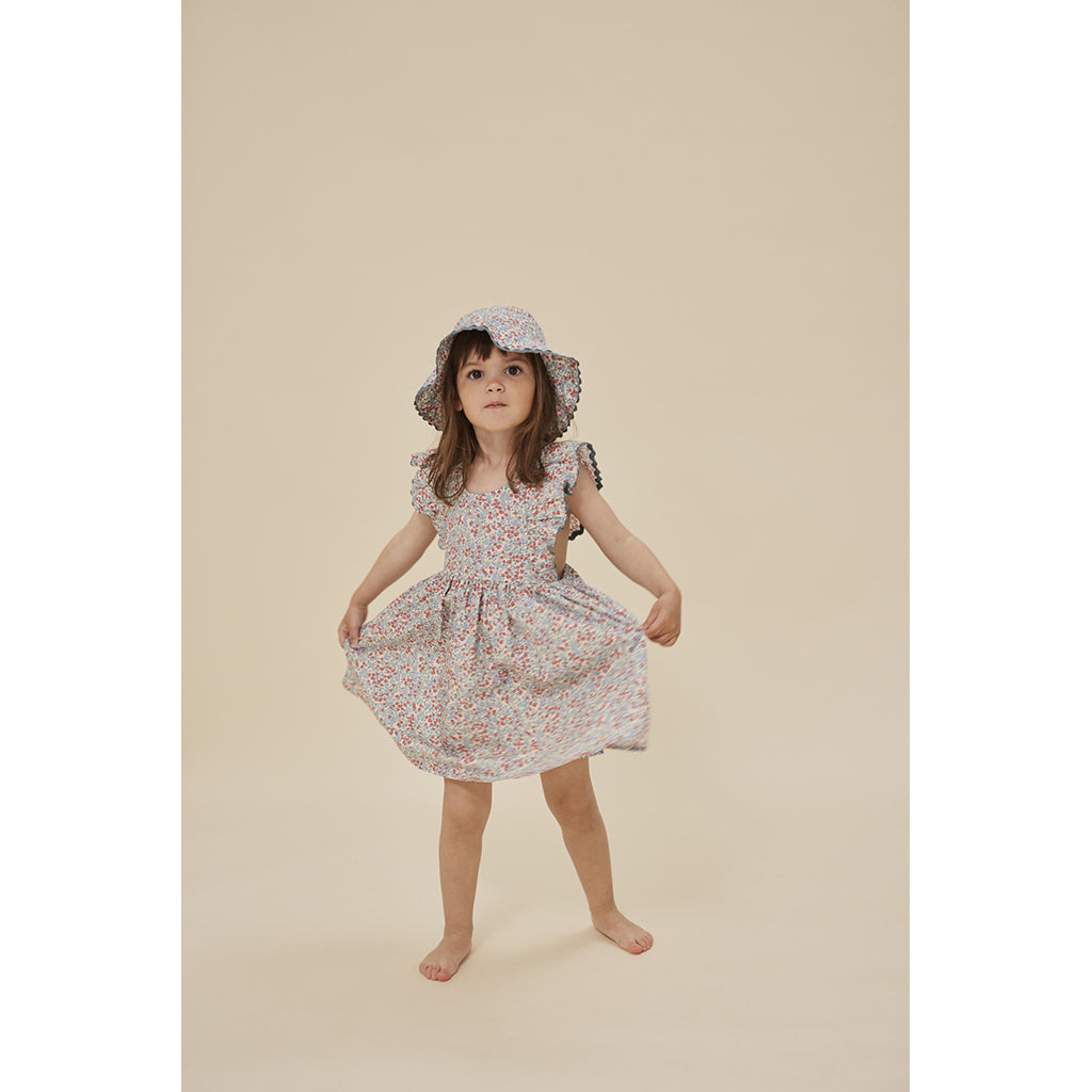 Konges Sløjd Verbena solhatt, Bibi Blue - strl. 3 mån.- 4 år