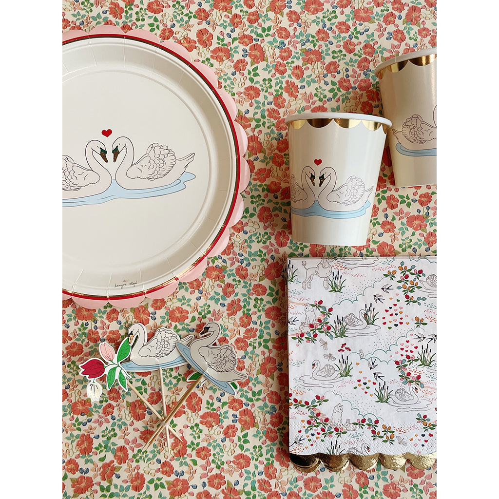 Konges Sløjd pappersmuggar, Swan - 8 st