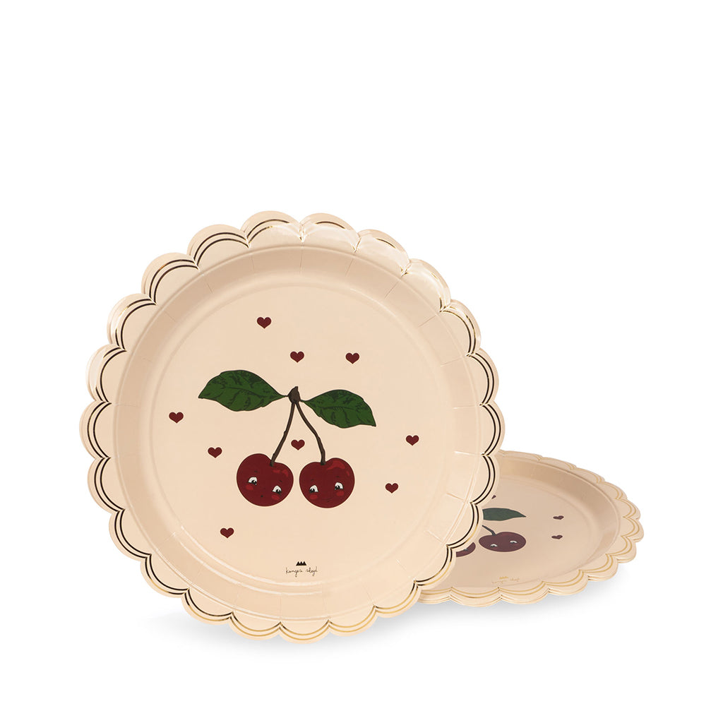 Konges Sløjd papptallrikar, Cherry - 8 st