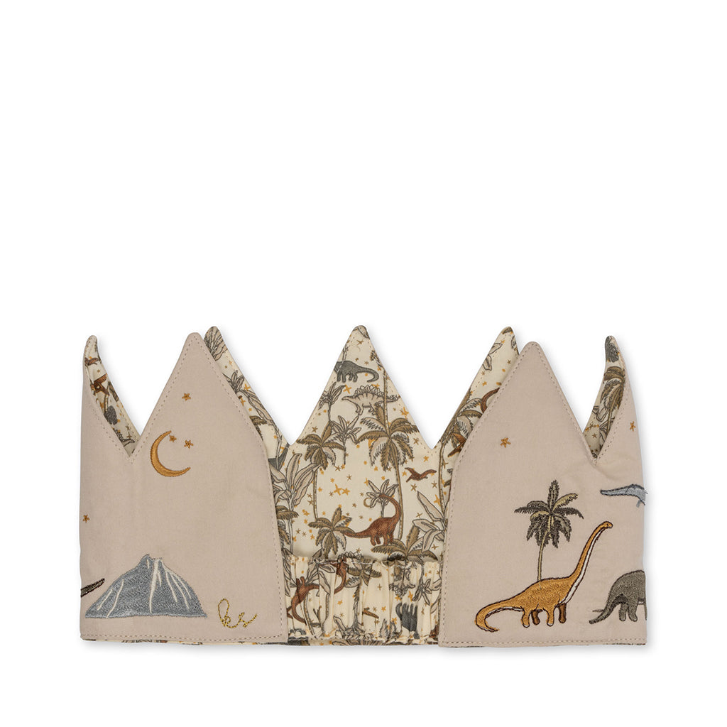 Konges Sløjd Födelsedagskrona, tygkrona med filtantal, Dino - 1-10 år