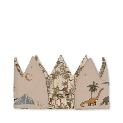 Konges Sløjd Födelsedagskrona, tygkrona med filtantal, Dino - 1-10 år