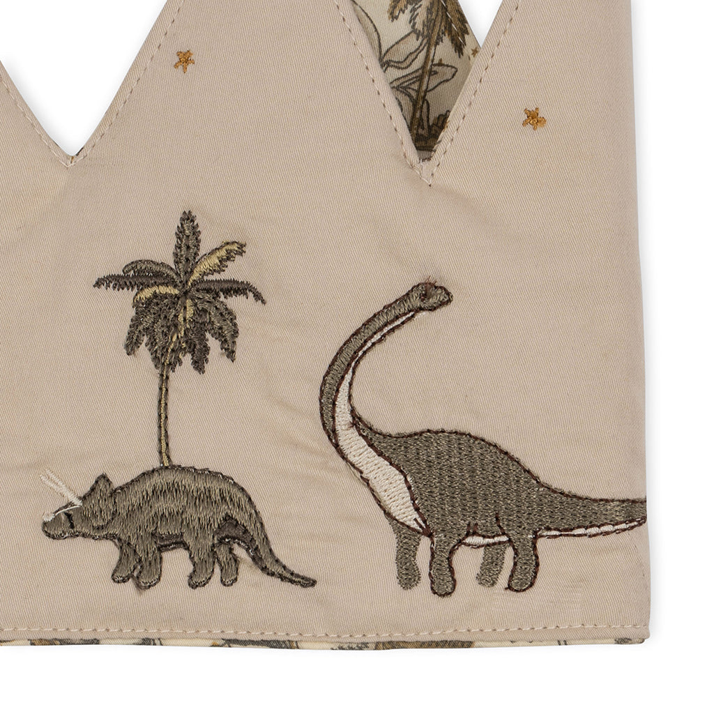 Konges Sløjd Födelsedagskrona, tygkrona med filtantal, Dino - 1-10 år