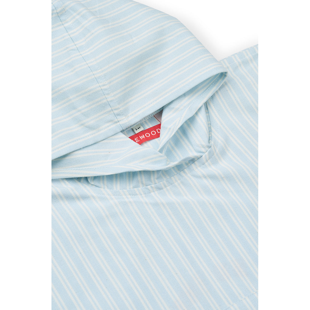 Liewood Kaiden badponcho med huva, Stripe Pure sky / Creme de la creme