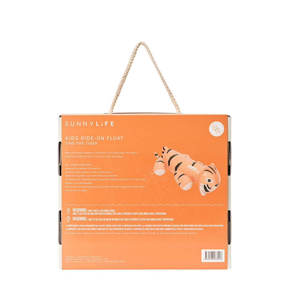 Sunnylife Kids Ride-On badedjur, Tino the Tiger