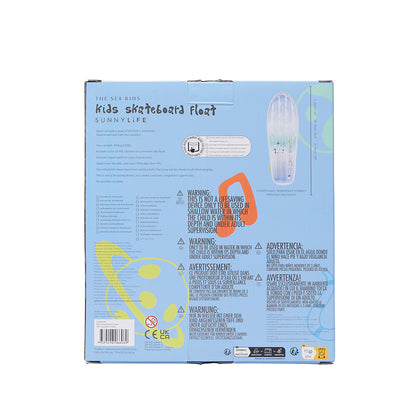 Sunnylife luftmadrass, skateboard - blå/lime - från 6 år
