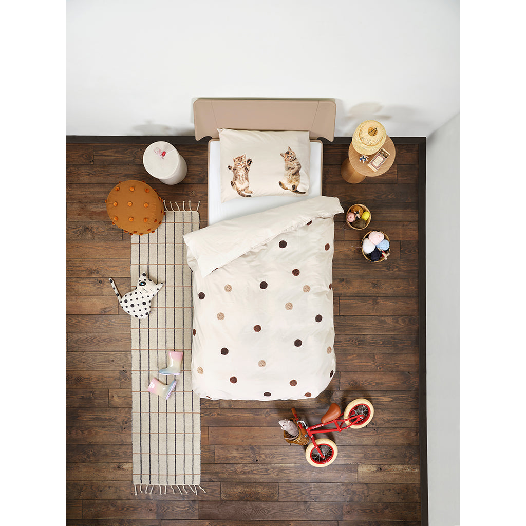 Snurk vuxensängkläder, ekologisk - Kitten friends