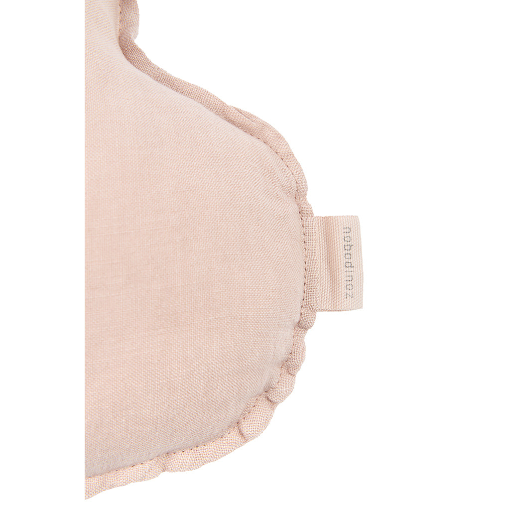 Nobodinoz skyddkudde, tvättat franskt linne, fågelbroderi - Mauve pink