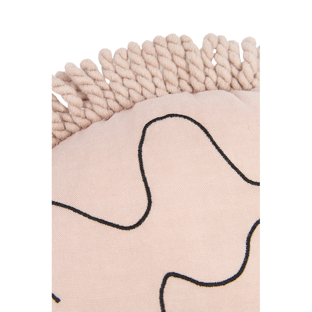 Nobodinoz Enzo igelkottkudde, tvättat linne, Mauve pink