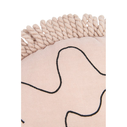 Nobodinoz Enzo igelkottkudde, tvättat linne, Mauve pink