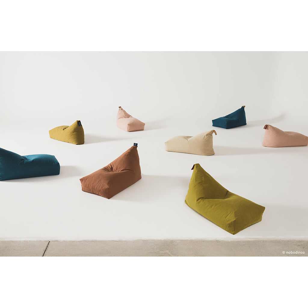 Nobodinoz quiltad lång säckstol, L1NO - Mauve Pink