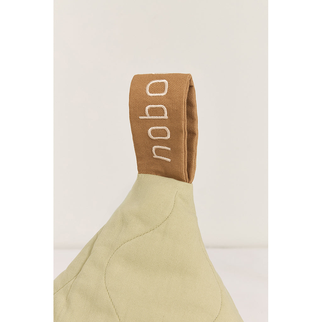 Nobodinoz quiltad lång sittsäck, L1NO - Green tea