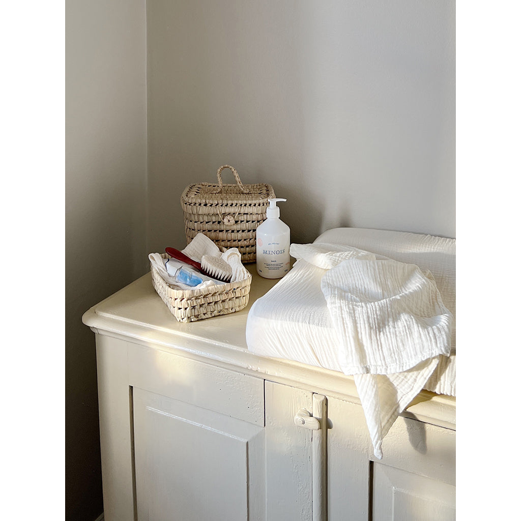 Lubilu korg av palmblad, L22 - 22 x 17 x 7 cm