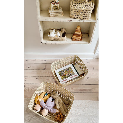 Lubilu korg av palmblad, L48 - 48 x 40 x 20 cm