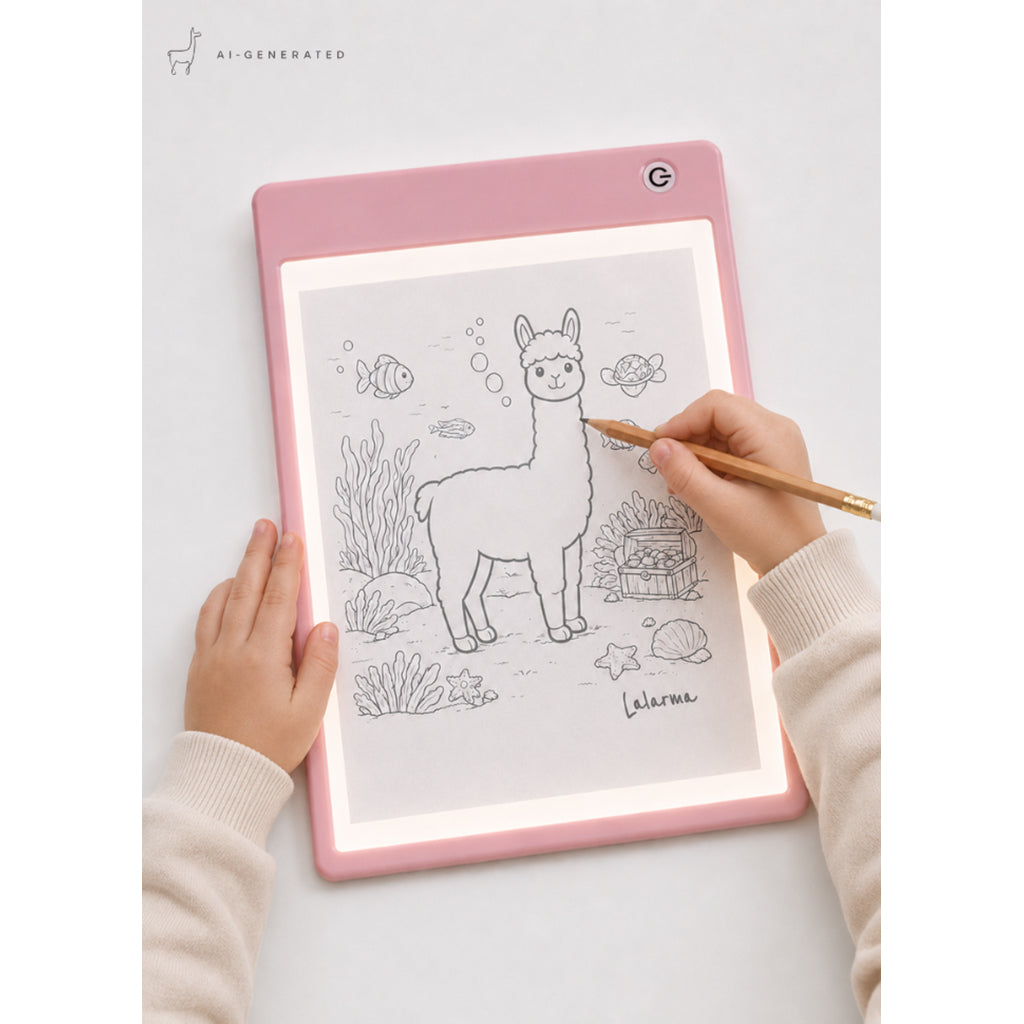 Lalarma Sketch lightpad, rita och färglägg – Rosa