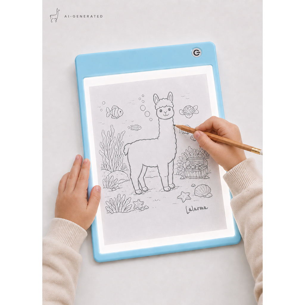 Lalarma Sketch lightpad, rita och färglägg - Blå