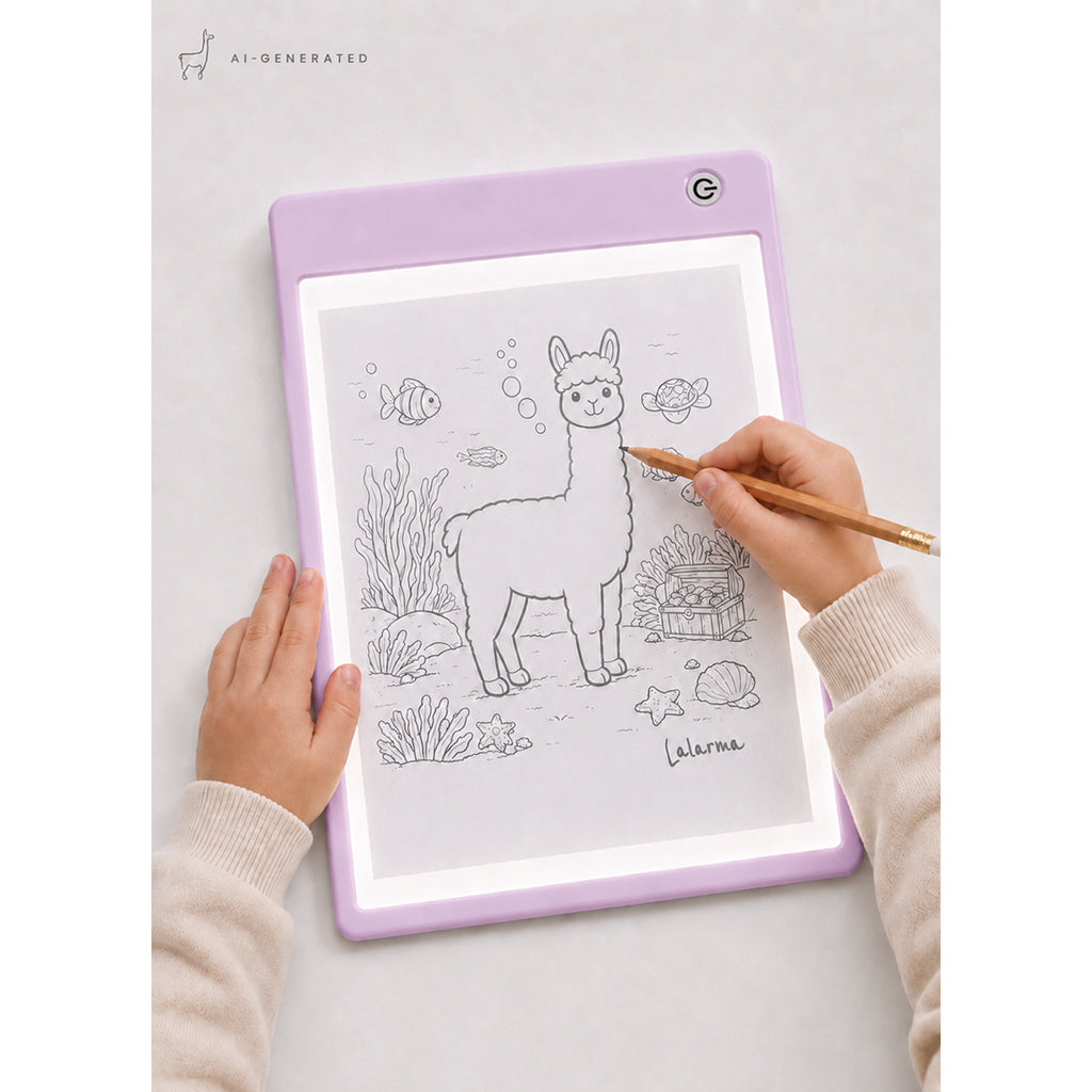 Lalarma Sketch lightpad, rita och färglägg - Lila