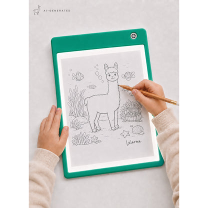 Lalarma Sketch lightpad, rita och färglägg – Green
