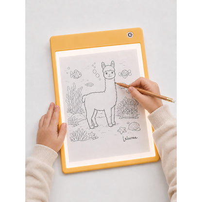 Lalarma Sketch lightpad, rita och färglägg – Gul