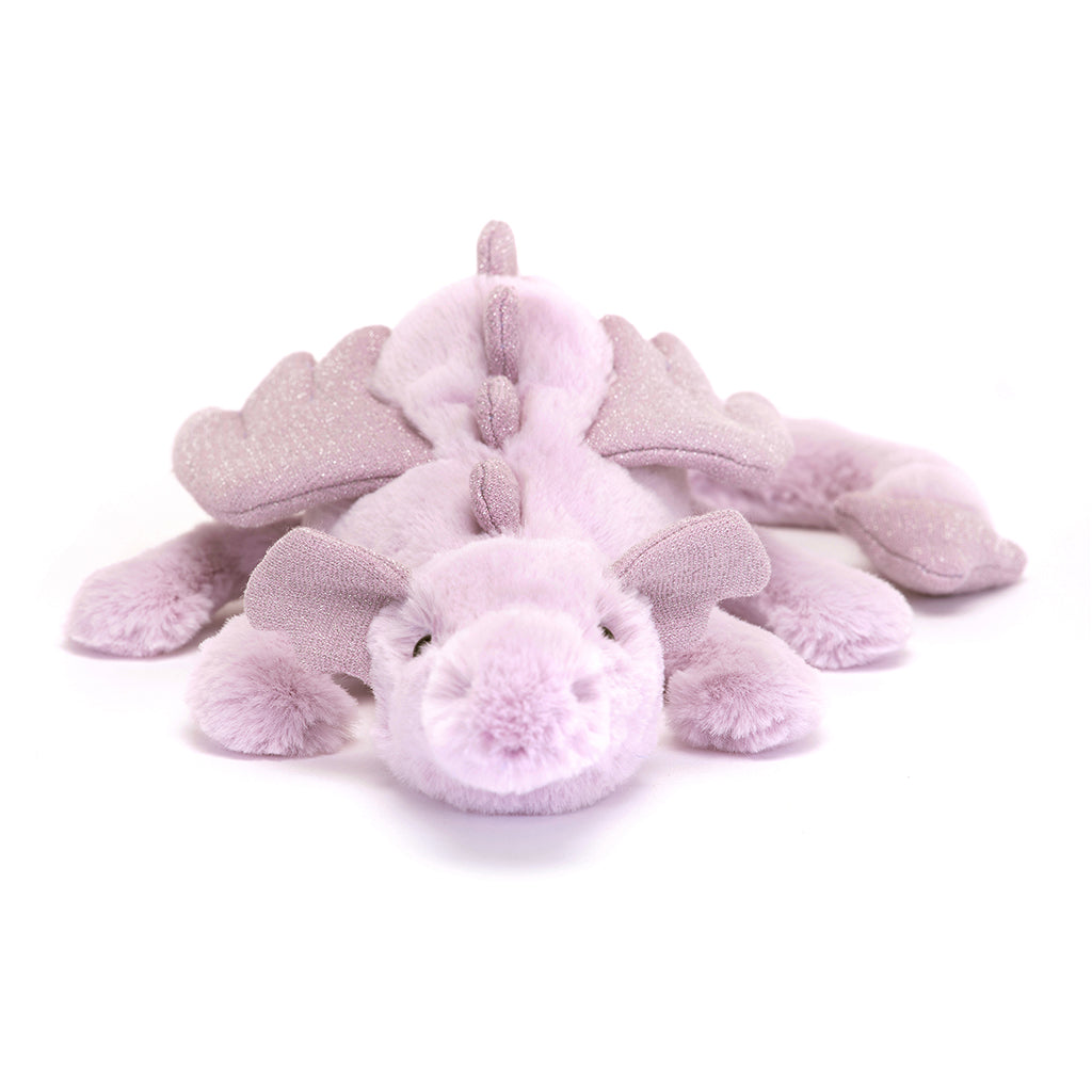 Jellycat bamse, Lavender dragon, drage - 42 cm