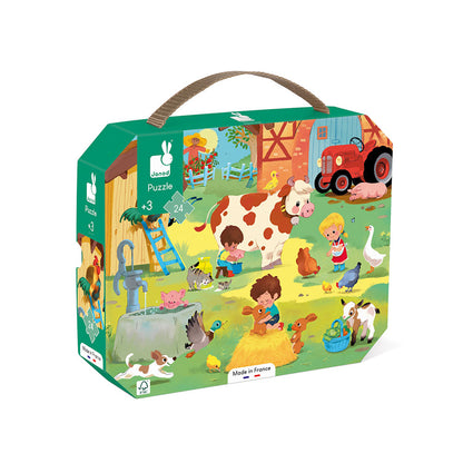 Janod pussel, En dag på gården - 24 bitar