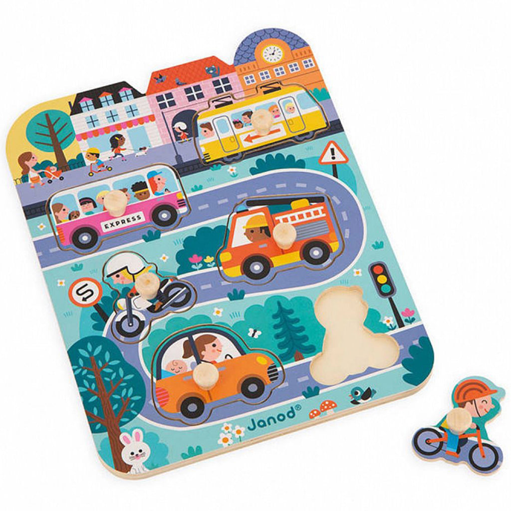 Janod träpussel, I staden - 6 bitar