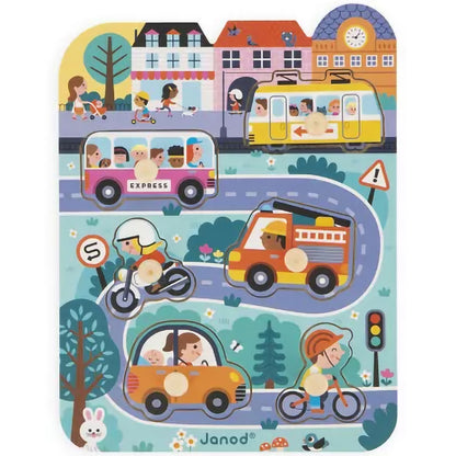 Janod träpussel, I staden - 6 bitar