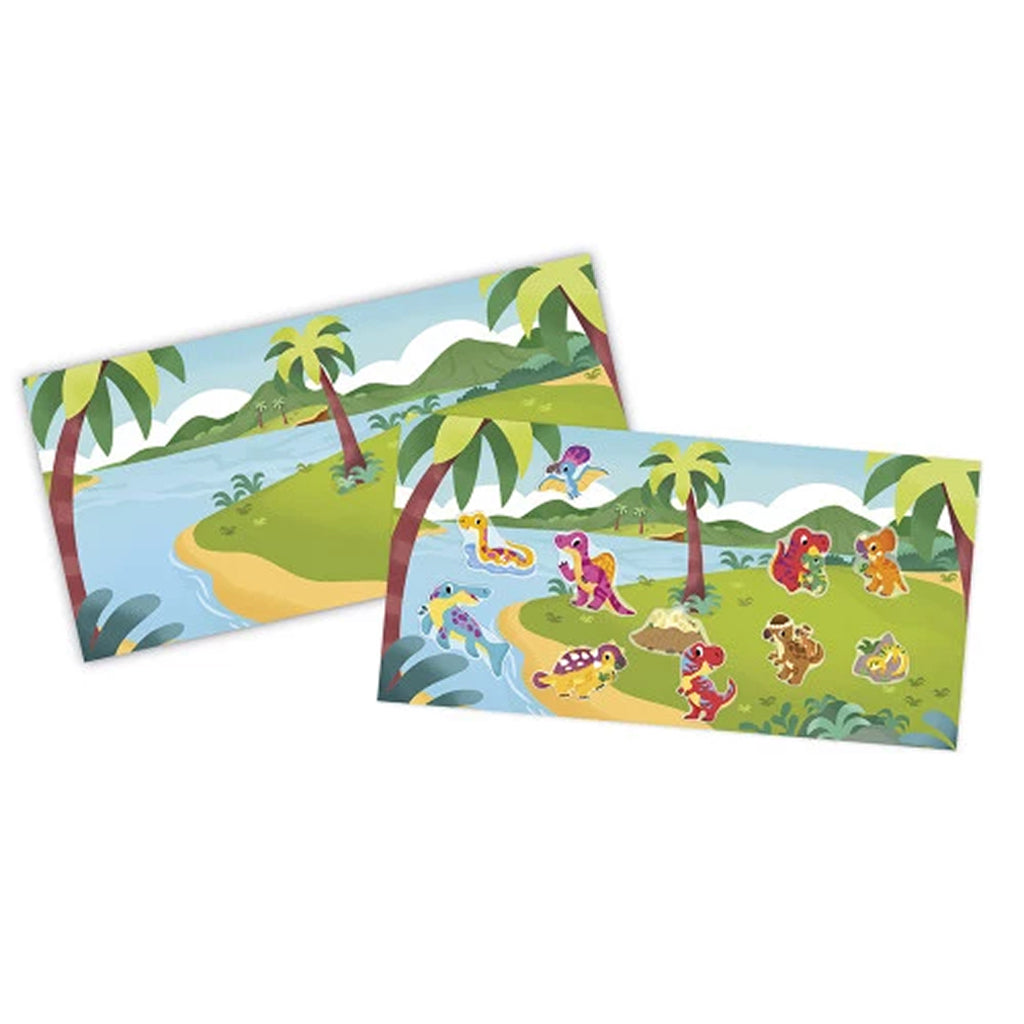 Janod Återanvändbara Tjocka Stickers, Dinosaurier